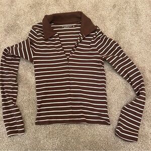 A&F | Soft Ribbed Long Sleeve Top - Small
